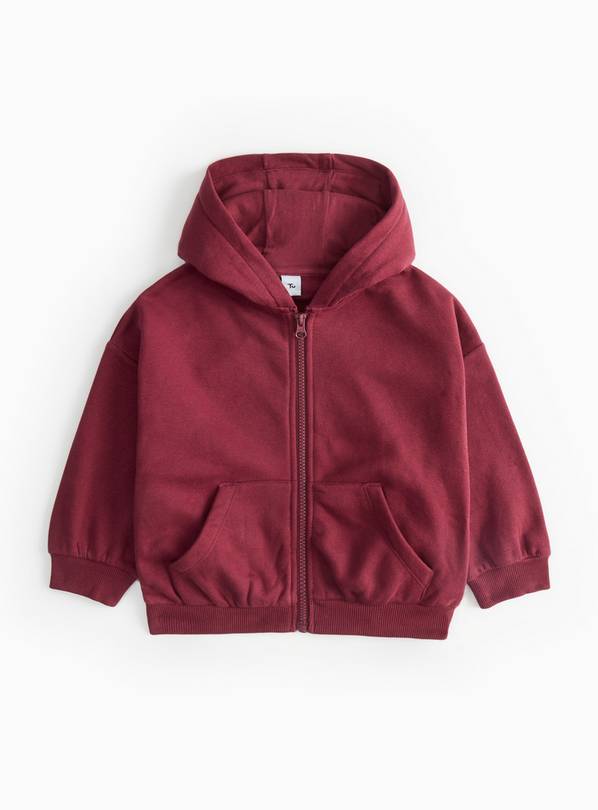 Bright Red Zip-Through Hoodie 2-3 years